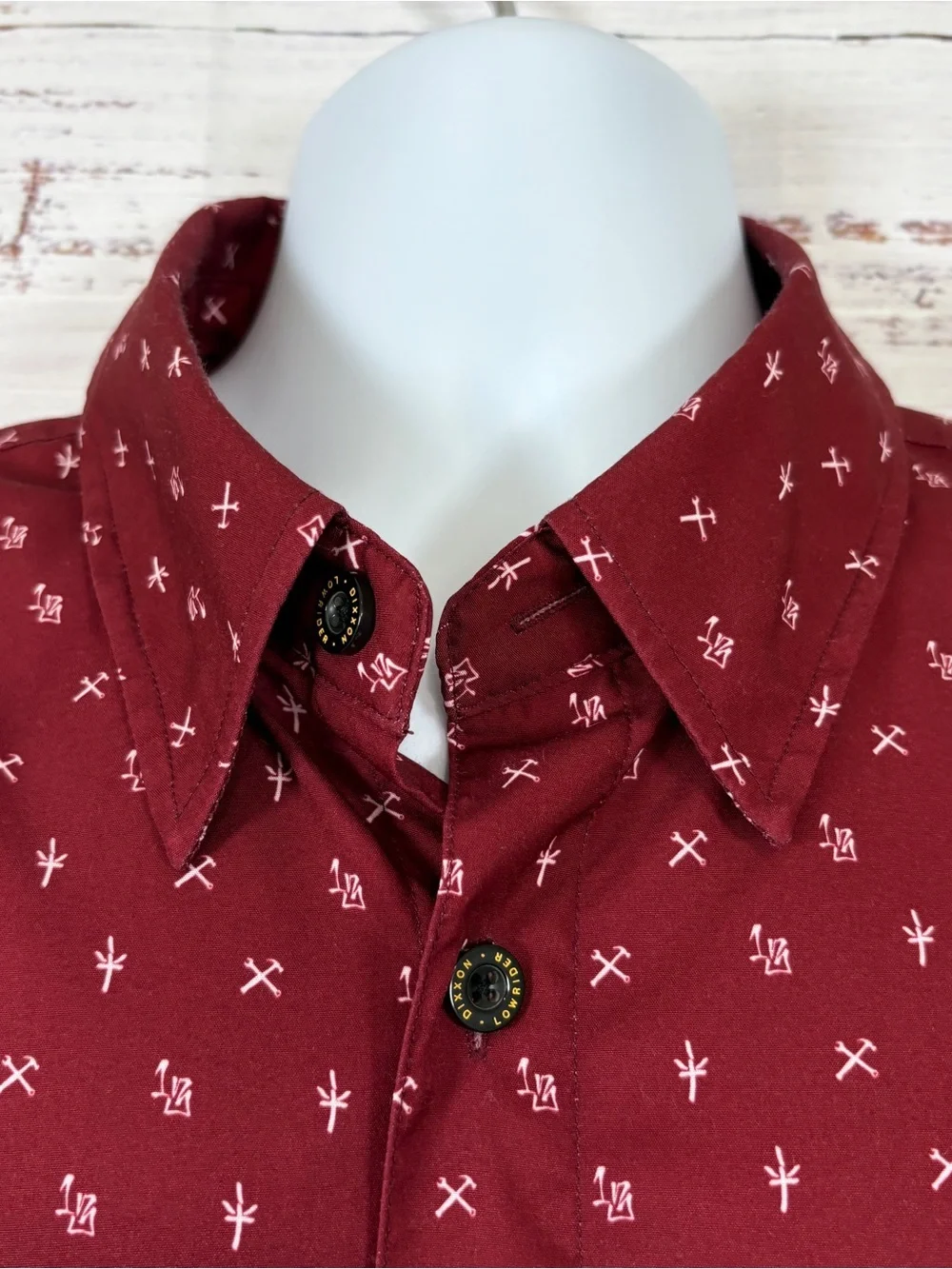 Dixxon Flannel Co Low Rider Red Tool Print Button Short Sleeve Shirt